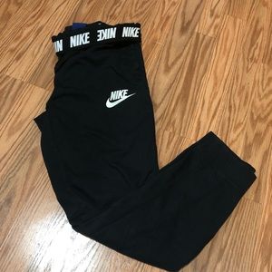 Black Nike Jogger Sweatpants Logo Waistband